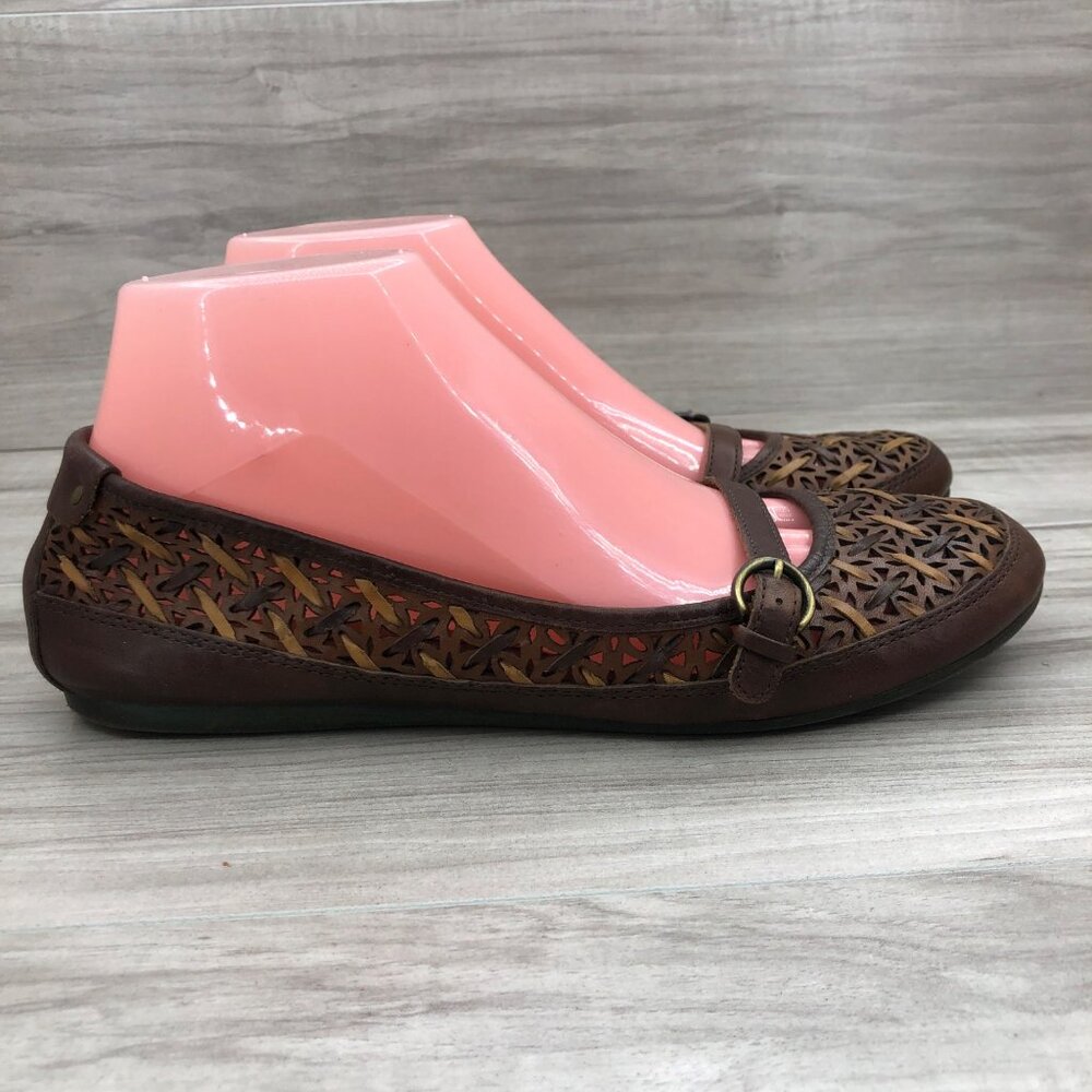 Nurture by Lamaze Dark Brown Laser-Cut Mary Jane Flats